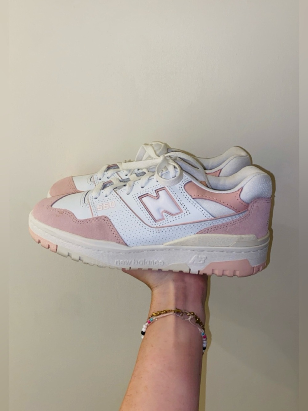 New Balance 550 Pink Sand and Sea Salt Shoes